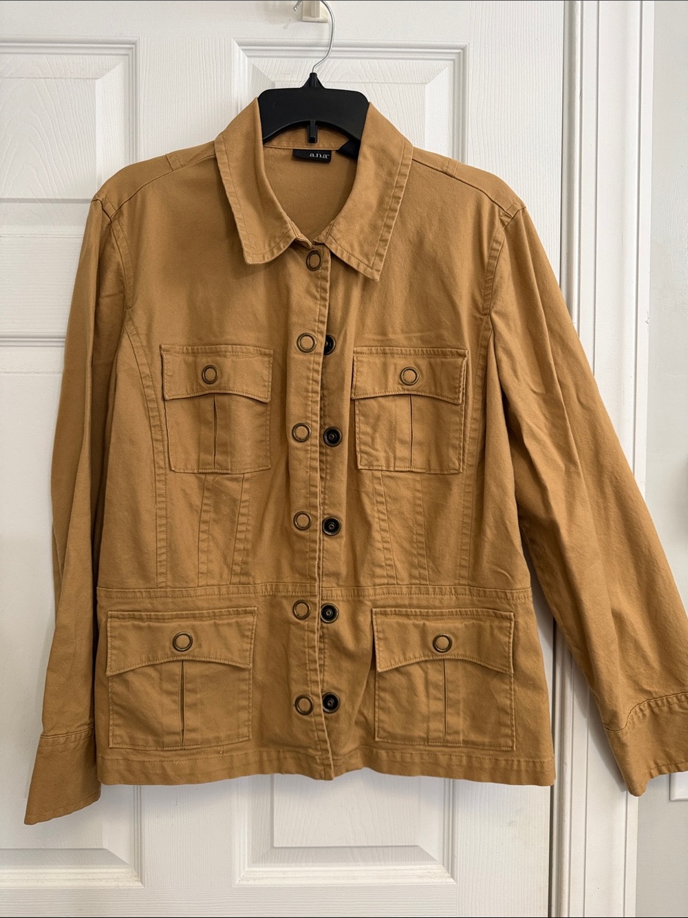 a.n.a Tan Utility Jacket with Multiple Flap Pockets